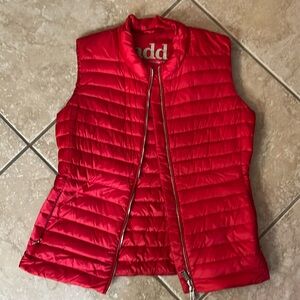 ADD Down down Vest. Bright cherry red. Size 2. In like new condition.